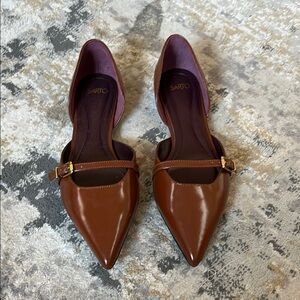 Franco Sarto Women's Brown Pointed-Toe Flats